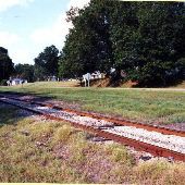 Railroad Tracks,Businesses, Houses